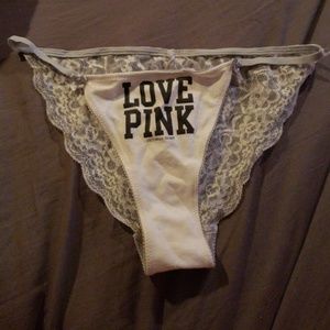 Lace Back Low Rise String Bikini